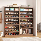 Meuble à chaussures haut à 9 niveaux avec étagère ouverte pour entrée