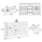 Bibliothèque Meuble de Rangement Buffet Laqué Commode