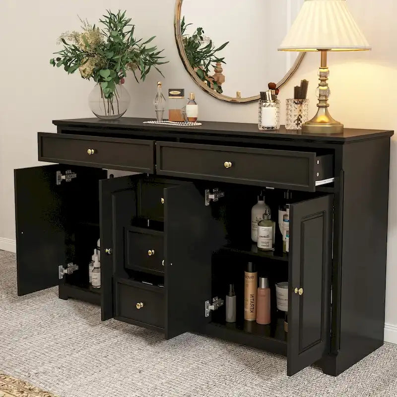 Bibliothèque Meuble de Rangement Buffet Laqué Commode