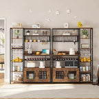 Bar à café Bakers Rack de 47,2 pouces avec prise de courant et armoire