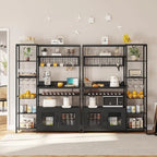 Bar à café Bakers Rack de 47,2 pouces avec prise de courant et armoire