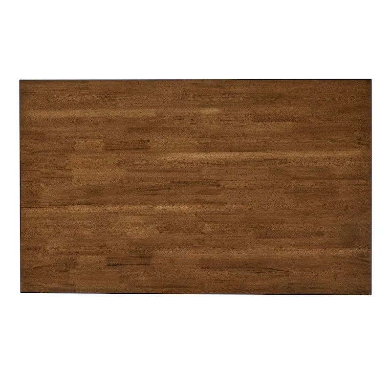 Îlot de cuisine extensible, finition antique bicolore, avec 3 tiroirs