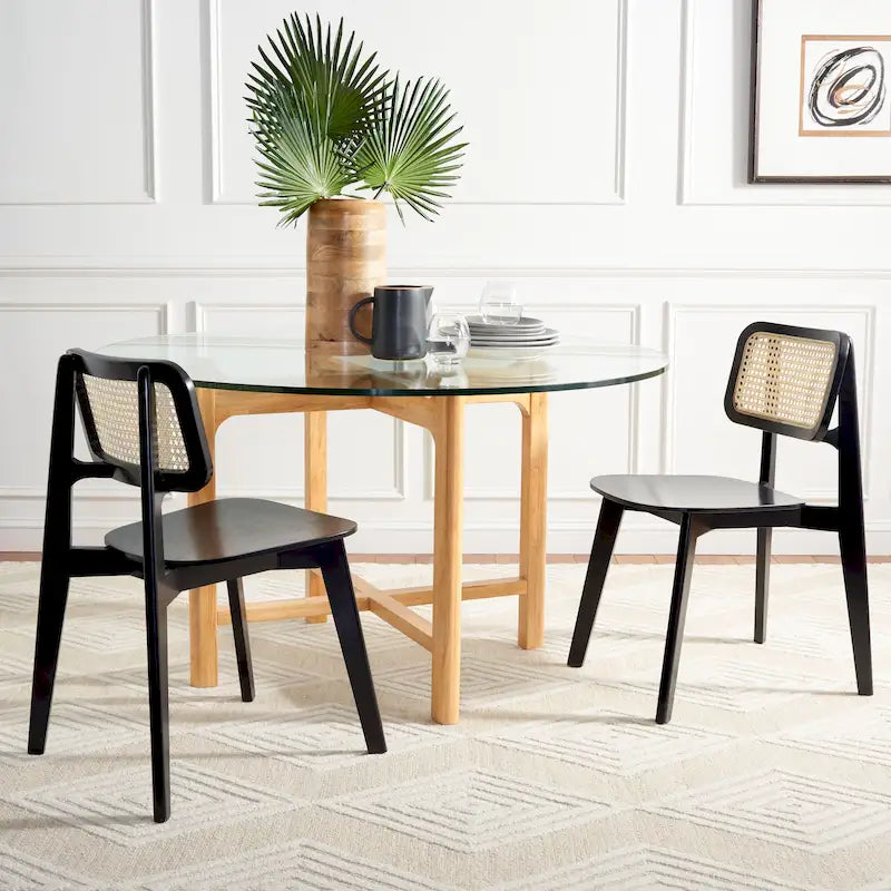 Chaise de salle à manger en rotin - L 17 x P 20 x H 32 - 17Lx20Px32H