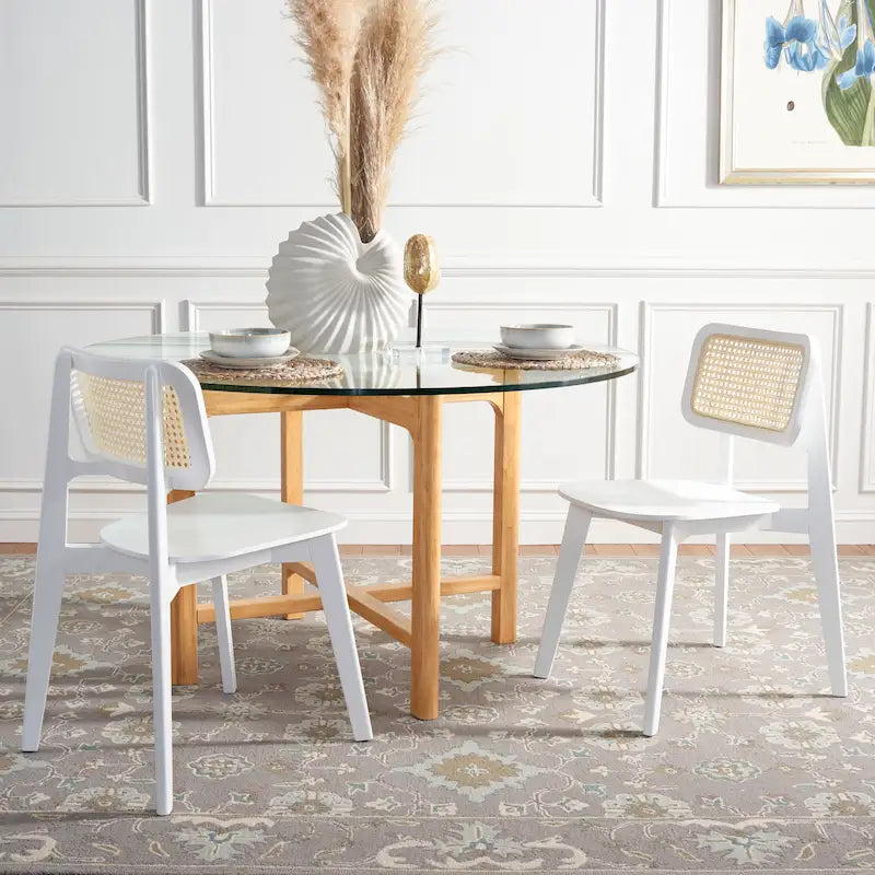 Chaise de salle à manger en rotin - L 17 x P 20 x H 32 - 17Lx20Px32H
