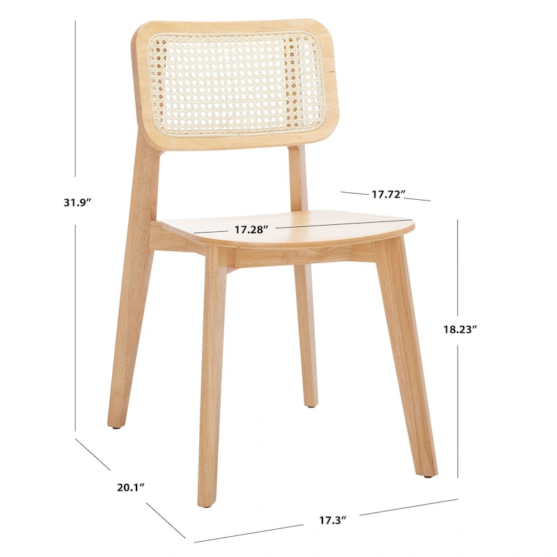 Chaise de salle à manger en rotin - L 17 x P 20 x H 32 - 17Lx20Px32H