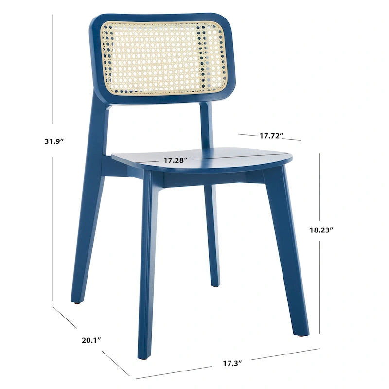 Chaise de salle à manger en rotin - L 17 x P 20 x H 32 - 17Lx20Px32H