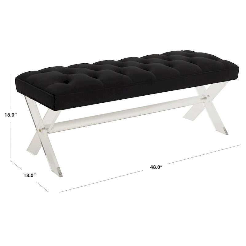Banc en acrylique - 122 cm L x 46 cm P x 46 cm H - 122Lx46Px46H