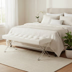 SAFAVIEH Couture Ketevan Tufted Acrylic Bench - 48 In W x 18 In D x 18 In H - 48Wx18Dx18H
