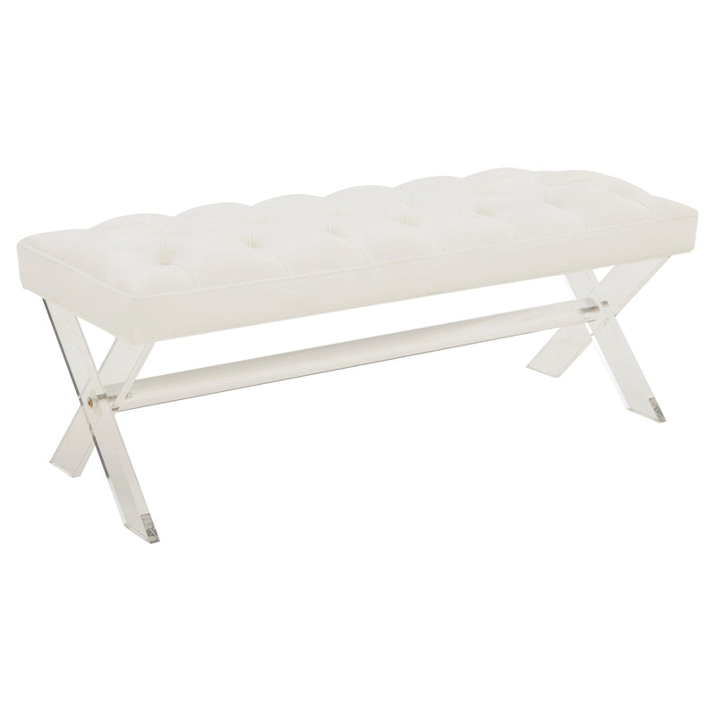 Banc en acrylique - 122 cm L x 46 cm P x 46 cm H - 122Lx46Px46H