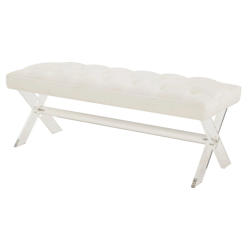 Banc en acrylique - 122 cm L x 46 cm P x 46 cm H - 122Lx46Px46H