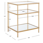 Table d'appoint à 3 niveaux - 22 L x 18 P x 27 H - 22Lx18Px27H