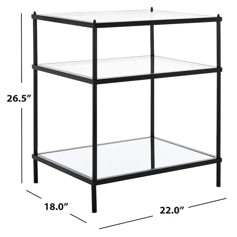 Table d'appoint à 3 niveaux - 22 L x 18 P x 27 H - 22Lx18Px27H