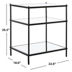 Table d'appoint à 3 niveaux - 22 L x 18 P x 27 H - 22Lx18Px27H