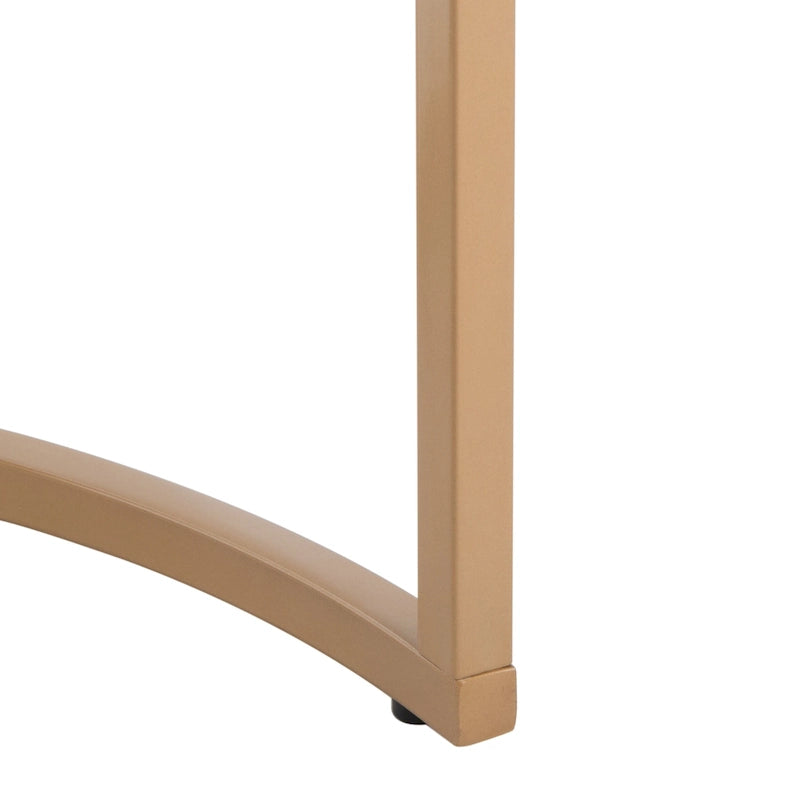 Lot de 2 tables basses gigognes rondes - 43 L x 36 P x 18 H - 32 L x 32 P x 18 H