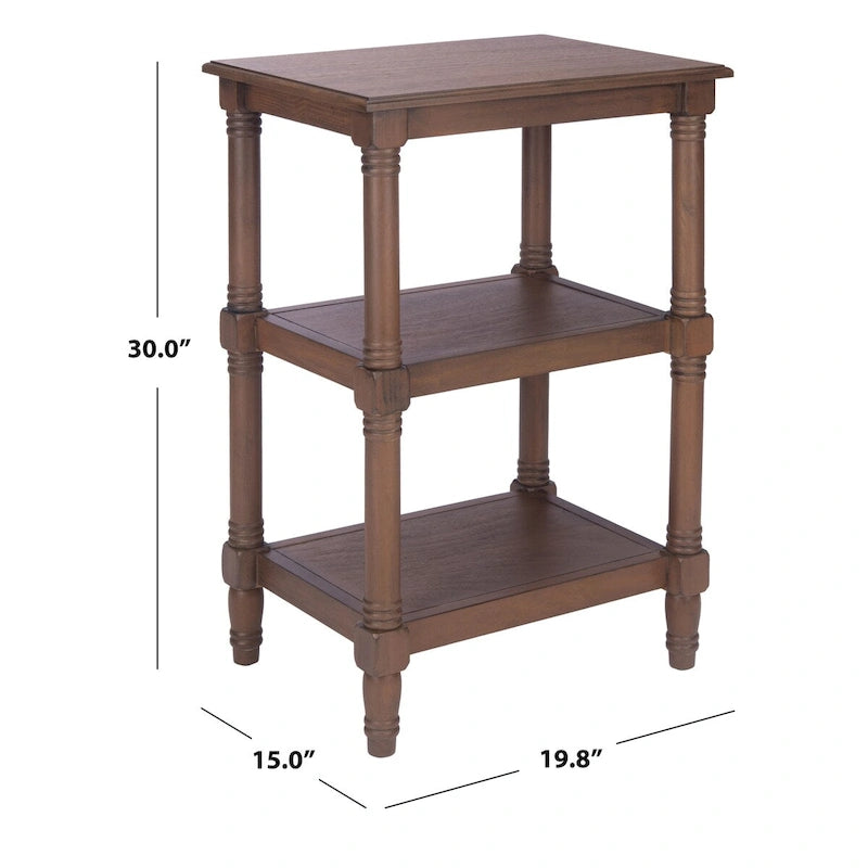 Table d'appoint à 3 étagères - 19,8 l x 15 P x 30 H - 20Lx15Px30H