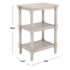 Table d'appoint à 3 étagères - 19,8 l x 15 P x 30 H - 20Lx15Px30H