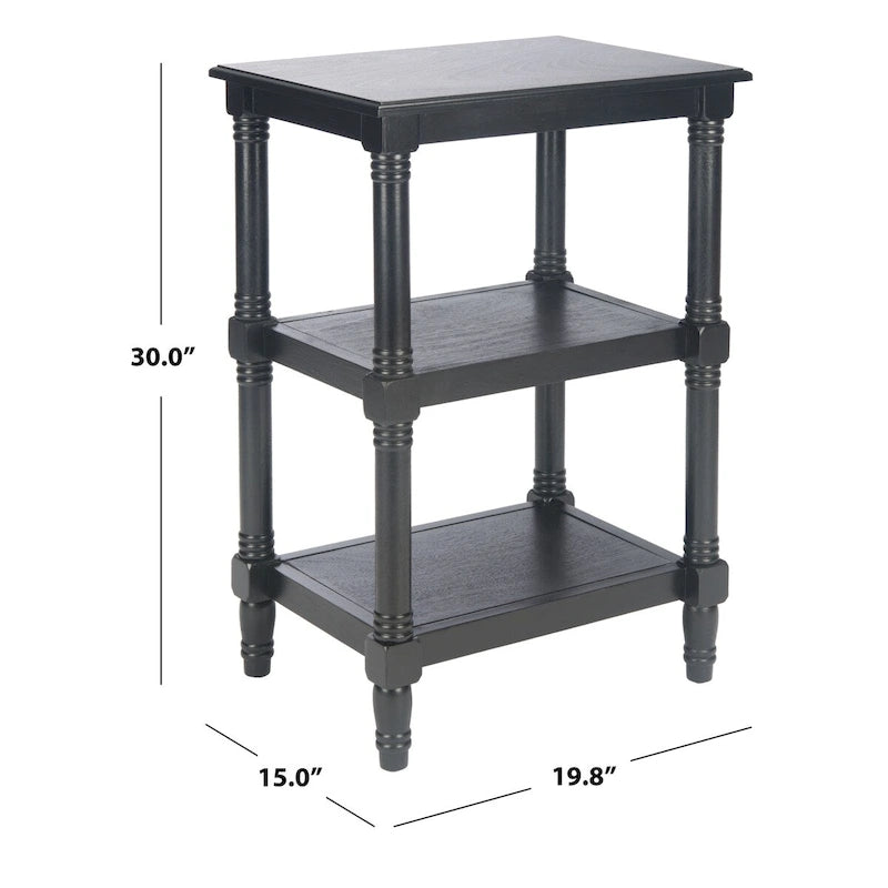 Table d'appoint à 3 étagères - 19,8 l x 15 P x 30 H - 20Lx15Px30H