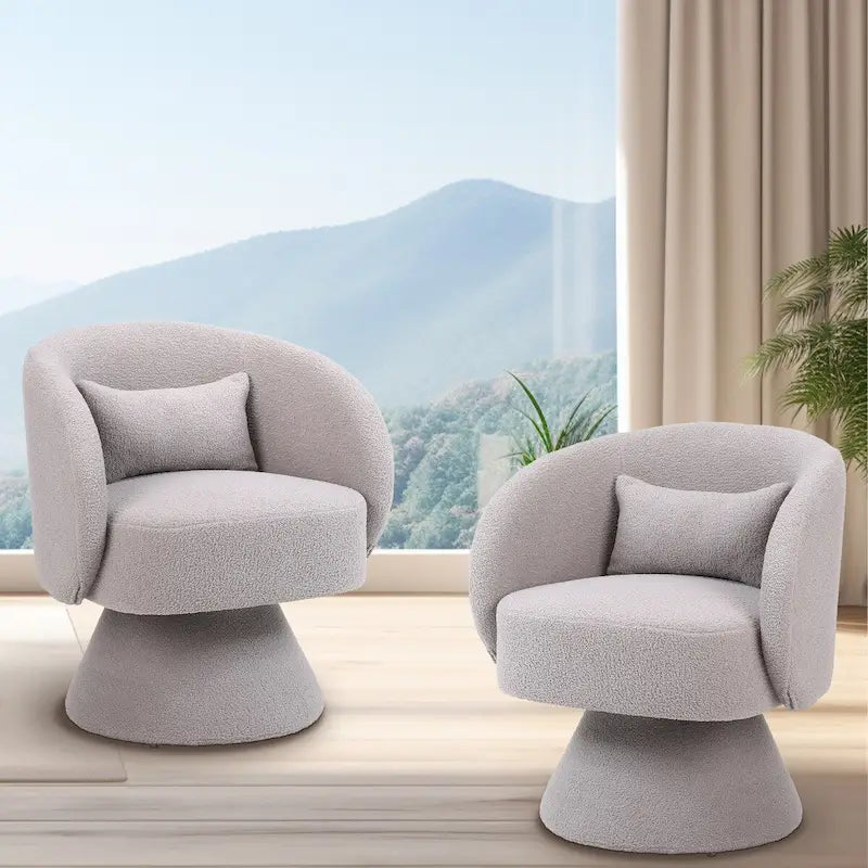 Fauteuil pivotant rembourré (lot de 2)