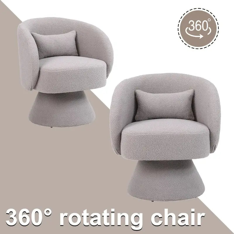 Fauteuil pivotant rembourré (lot de 2)