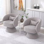 Fauteuil pivotant rembourré (lot de 2)