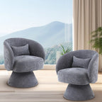 Fauteuil pivotant rembourré (lot de 2)