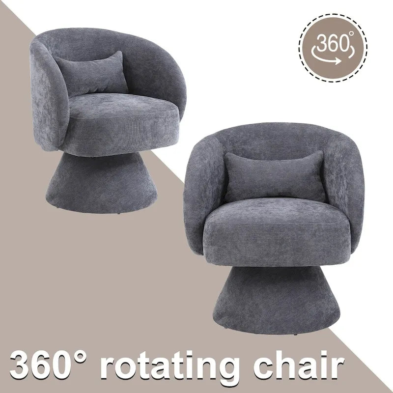 Fauteuil pivotant rembourré (lot de 2)