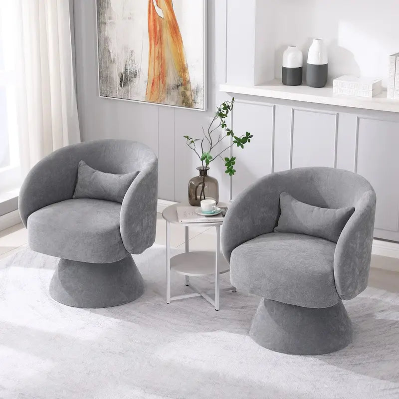 Fauteuil pivotant rembourré (lot de 2)