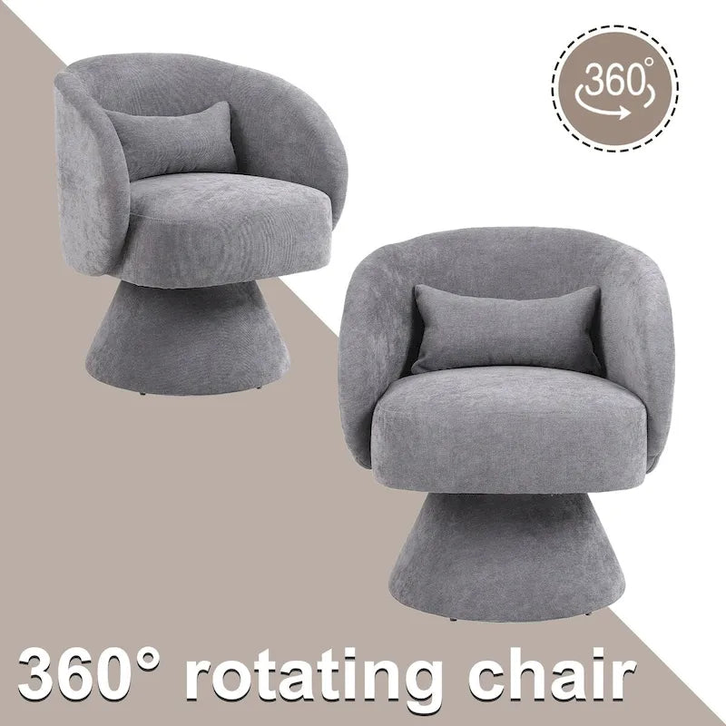 Fauteuil pivotant rembourré (lot de 2)