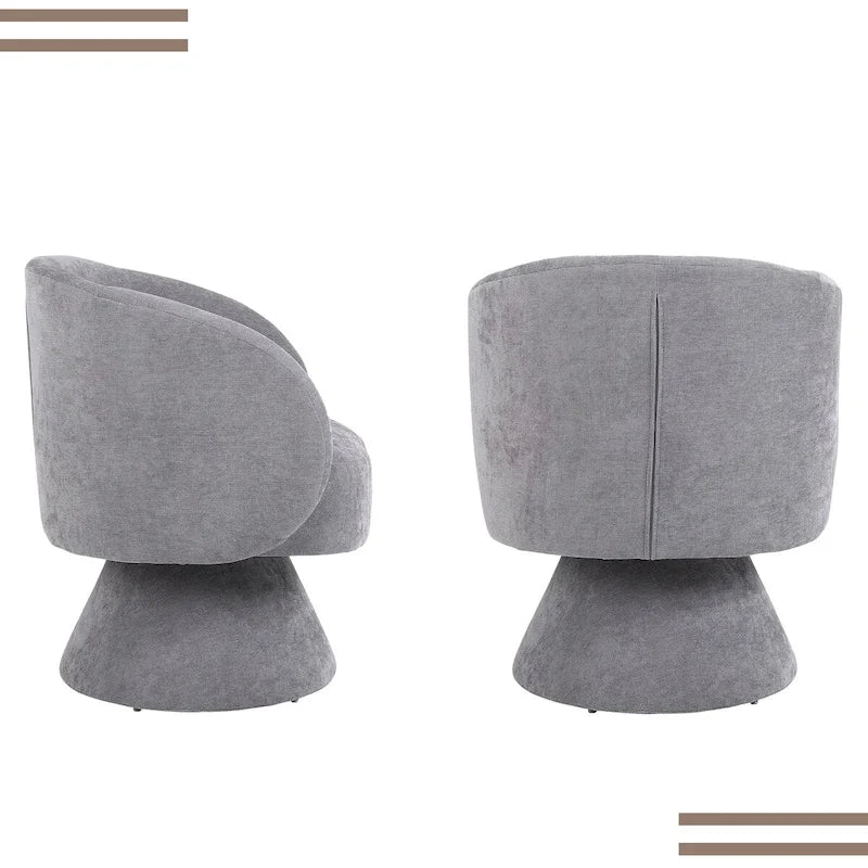 Fauteuil pivotant rembourré (lot de 2)