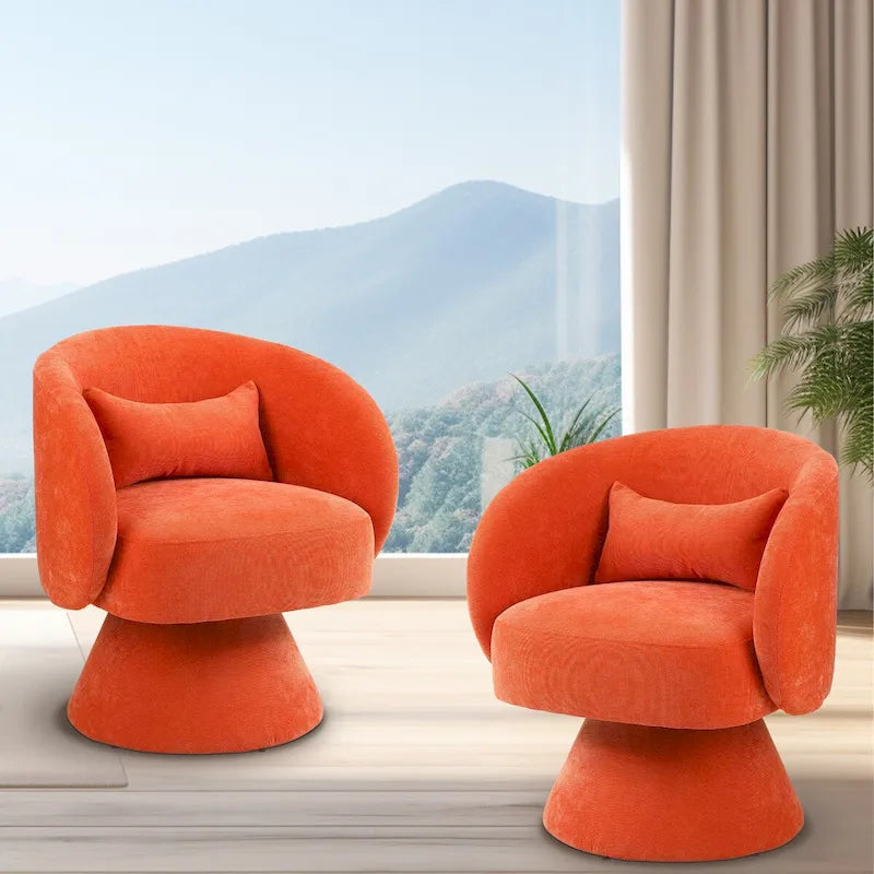 Fauteuil pivotant rembourré (lot de 2)