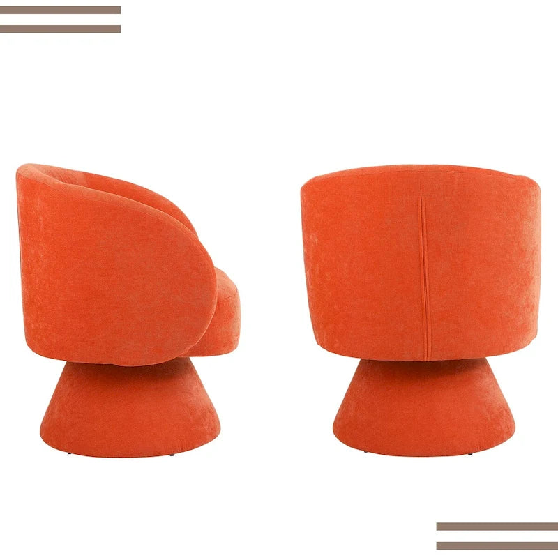 Fauteuil pivotant rembourré (lot de 2)