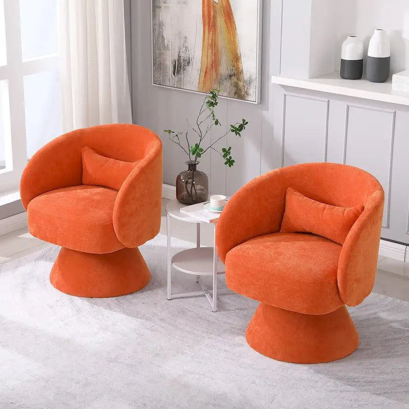 Fauteuil pivotant rembourré (lot de 2)