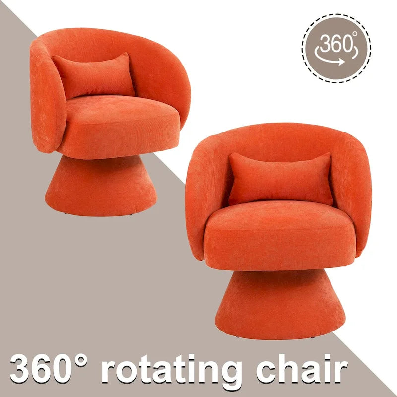 Fauteuil pivotant rembourré (lot de 2)