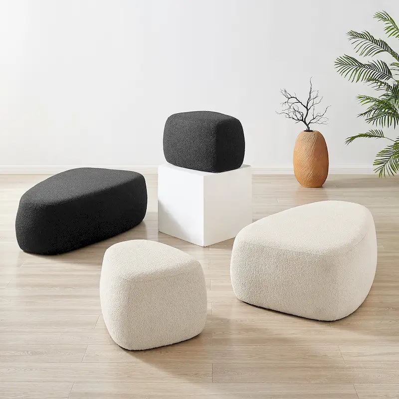 Boucle Ottoman – Anthracite / Beige, Petit et Grand