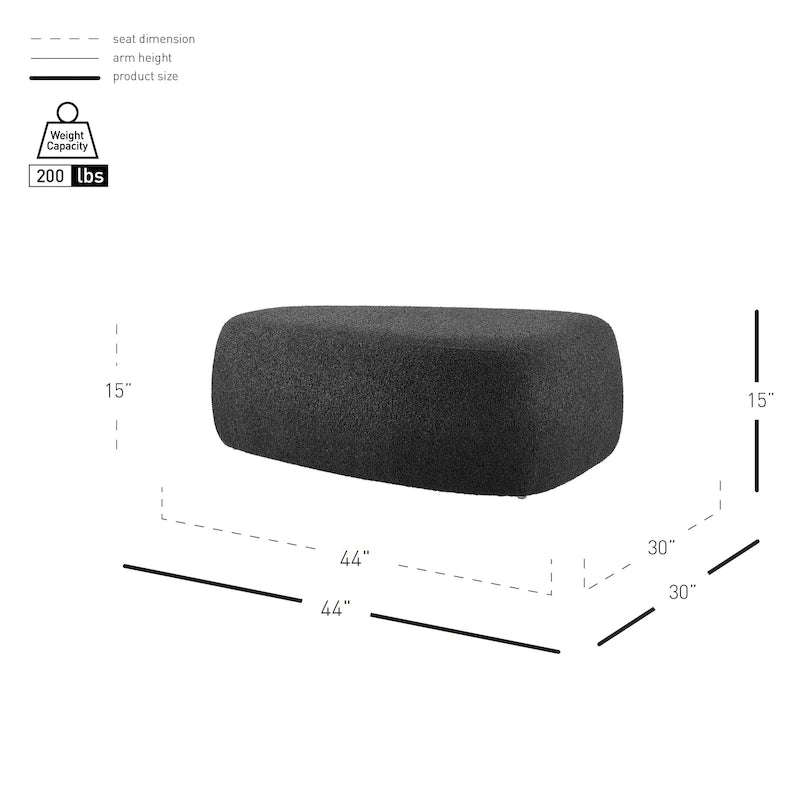 Boucle Ottoman – Anthracite / Beige, Petit et Grand