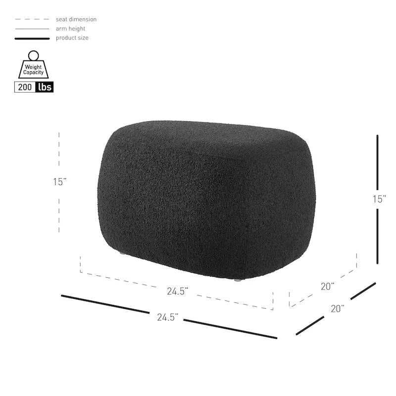 Boucle Ottoman – Anthracite / Beige, Petit et Grand