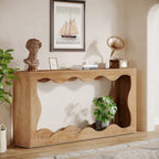 Console en bois à 2 niveaux pour entrée et salon