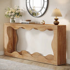 Console en bois à 2 niveaux pour entrée et salon