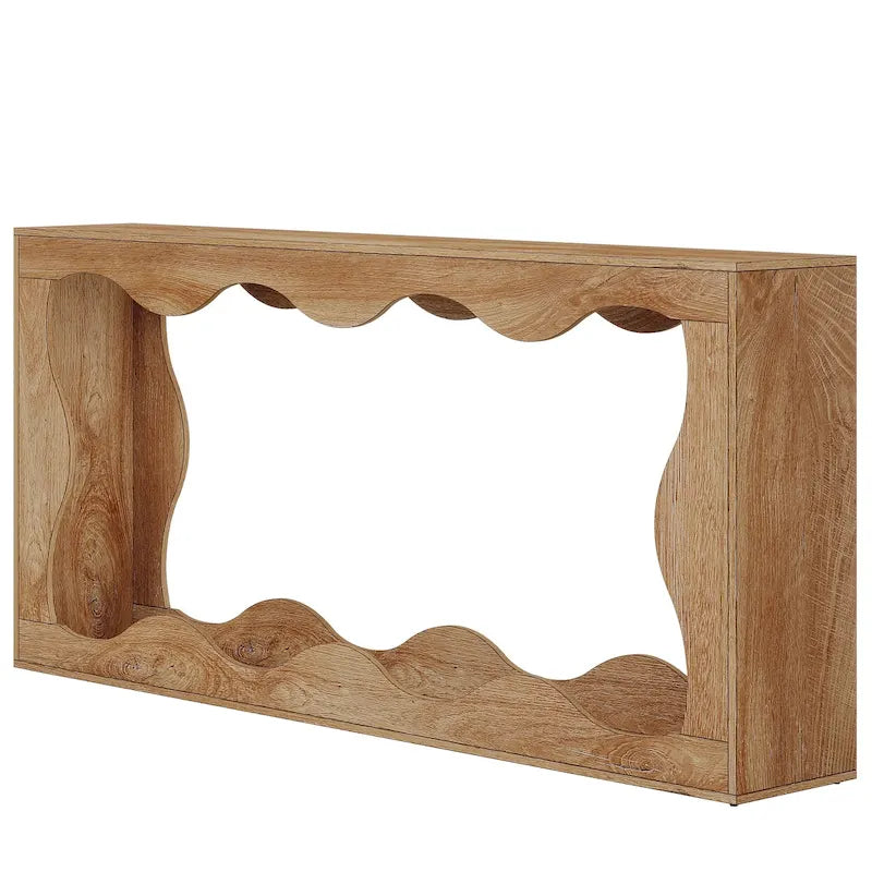 Console en bois à 2 niveaux pour entrée et salon