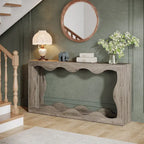 Console en bois à 2 niveaux pour entrée et salon