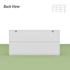Commode de rangement blanche à 6 tiroirs pour chambre, salle à manger et cuisine