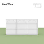 Commode de rangement blanche à 6 tiroirs pour chambre, salle à manger et cuisine