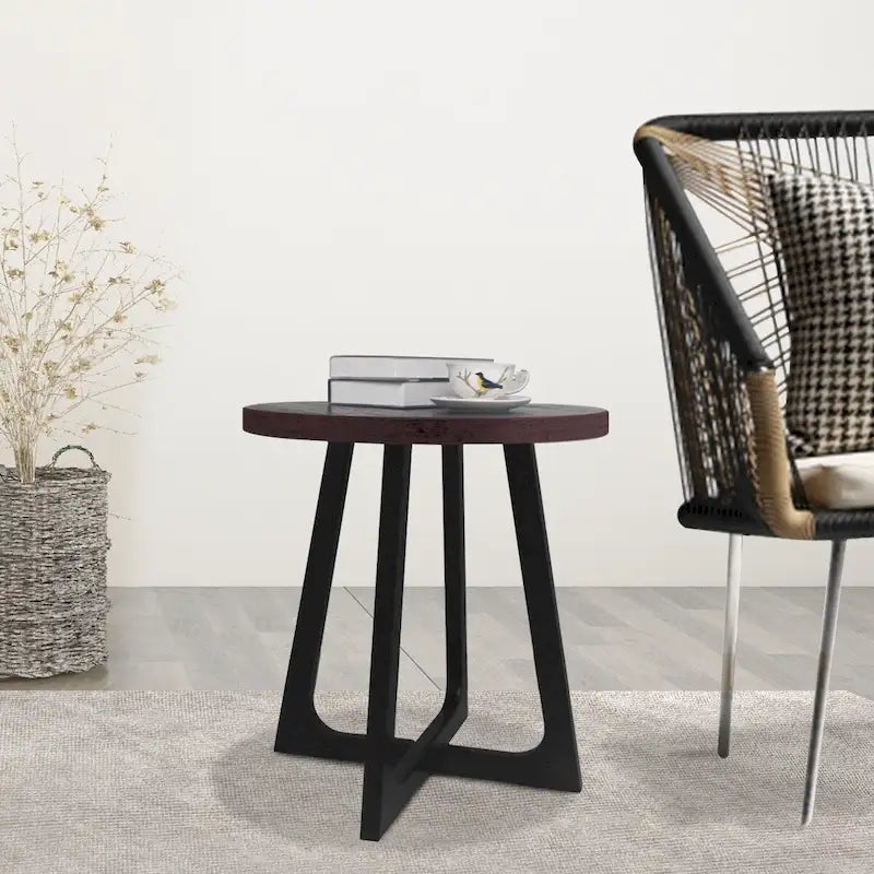 Table d'appoint ronde moderne de 50 cm pour salon