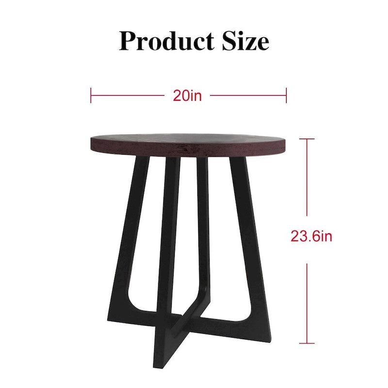 Table d'appoint ronde moderne de 50 cm pour salon